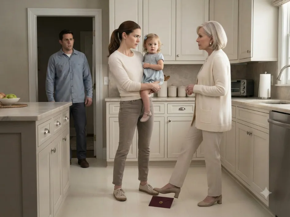 My mother-in-law punished my two-year-old over half a sausage, so I picked up my daughter and left without a word. Then one sentence from my toddler made me realize my husband had been hiding something from me for months.