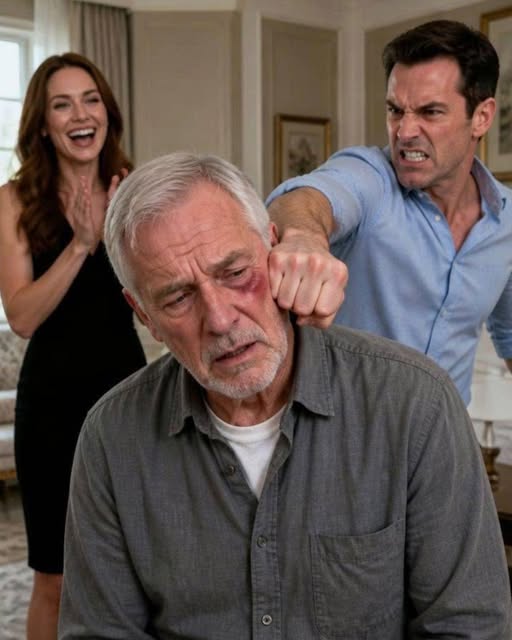My own 30-year-old son beat and humiliated me in the Beverly Hills mansion I had paid for, while his wife stood behind him laughing because they were both convinced I was a useless old man who would eventually die and leave them everything—but when he shoved me down and sneered, “This house is mine,” I looked him in the eye and asked one question that wiped the smile off his wife’s face: “Did you ever actually check the deed?” Because the mansion, the land, and every dollar tied to that property had never belonged to him at all—and by the time he understood what I had quietly done with the house he thought he would inherit, it was already too late to stop me.