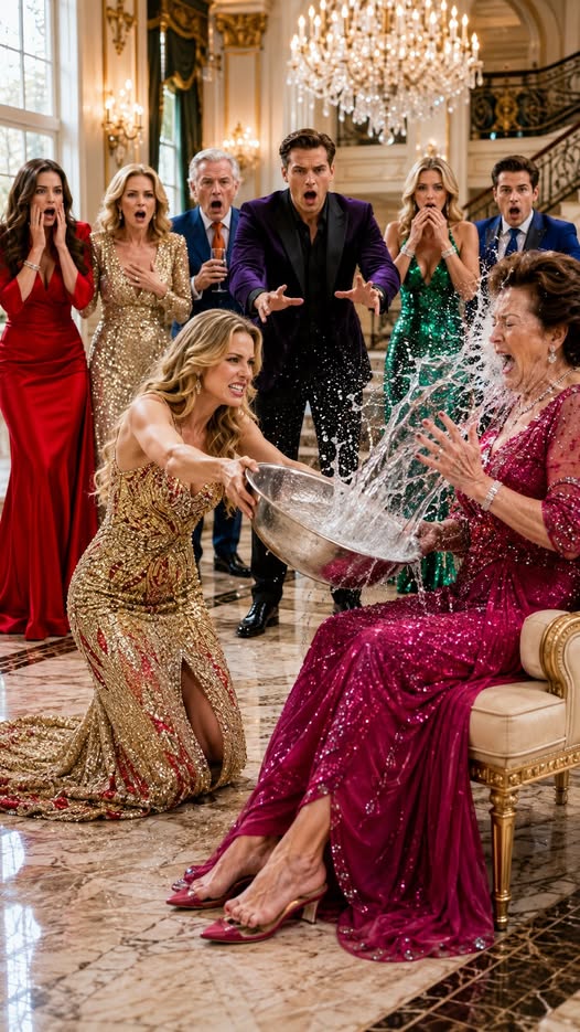 My mother-in-law ordered me to kneel on my own floor and wash her filthy feet while my husband smirked, “Know your place and obey my mother”—so I picked up the entire basin and threw it straight into her face.