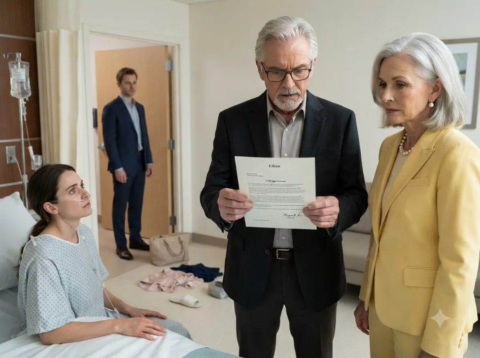 My Husband Watched His Mother Throw Me Onto a Hospital Floor After Surgery—Then His Father Found the CEO Papers Showing Exactly What Ethan Had Traded Me For…