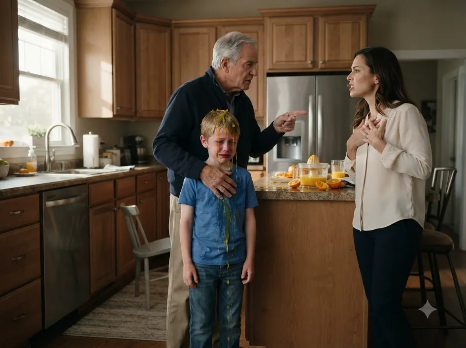 My Seven-Year-Old Asked His Stepmother for a Glass of Juice—She Humiliated Him Instead, Then Revealed Why His Father Let Her Treat Him Differently.