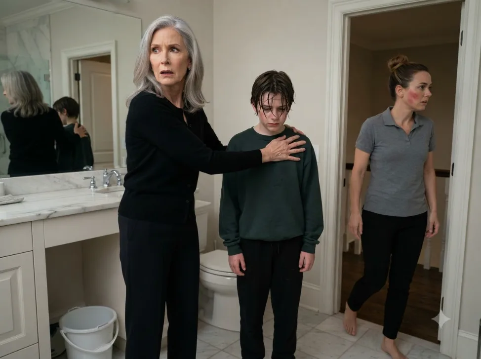 I Caught My Housekeeper Humiliating My 11-Year-Old Grandson in the Bathroom—Then He Whispered That His Own Father Had Been Paying Her Extra to Do It…