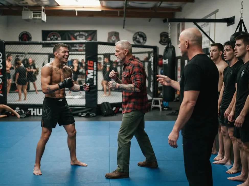 My Daughter’s MMA Boyfriend Laughed When I Walked Into His Gym—Then One Fighter Recognized Me as the Marine Sergeant Who Trained the Men Who Trained Them…