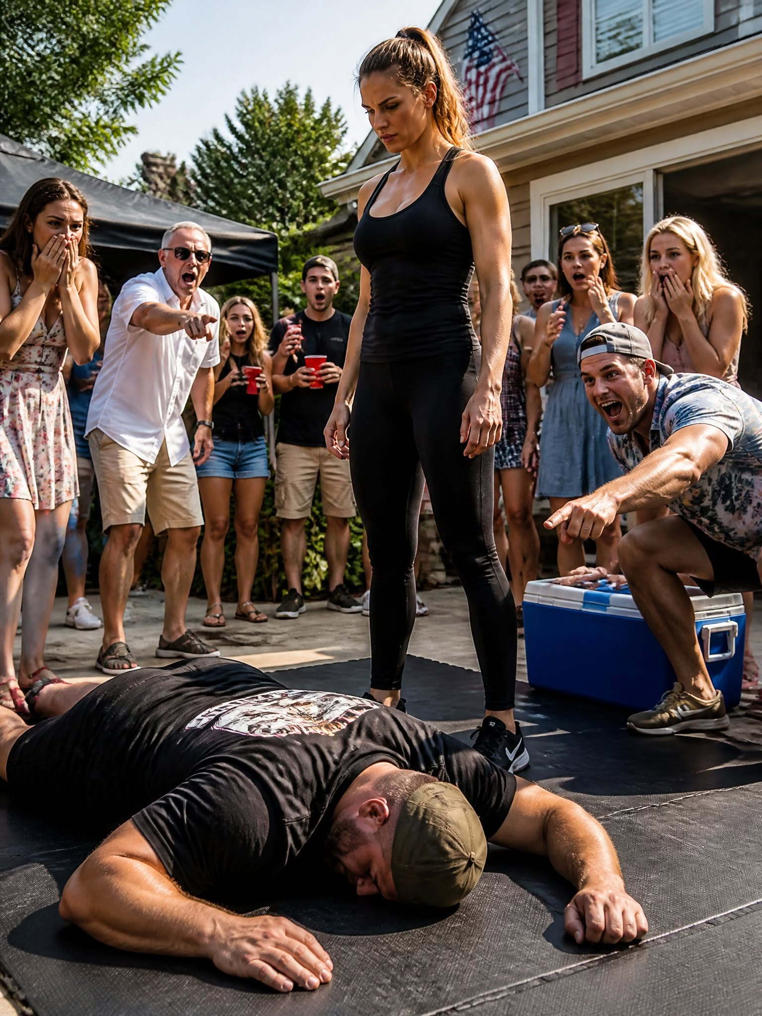 My Green Beret brother-in-law dragged me onto a sparring mat at a backyard barbecue while relatives lifted their phones and laughed.