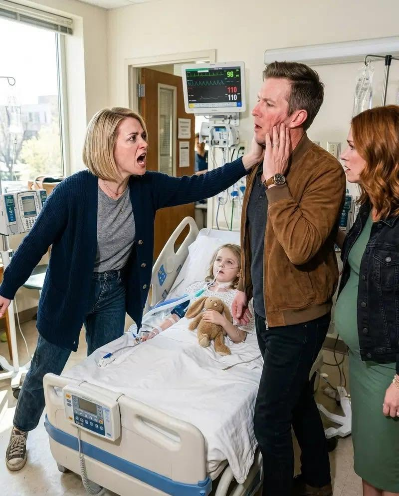 My eight-year-old daughter was fighting cancer in a hospital bed when my husband stood beside my pregnant sister and laughed.
