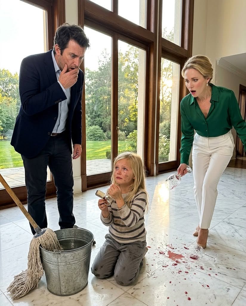 Adrian Morel entered the marble foyer carrying a stuffed rabbit—and dropped it the moment he saw the little girl.