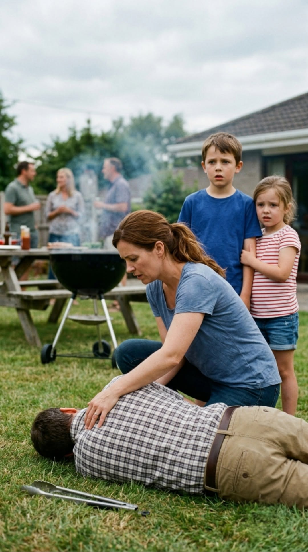 Javier’s knee was crushing my thirteen-year-old son into the grass when I reached them.