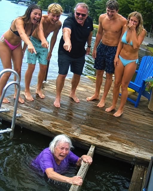 My grandson pushed me into the lake knowing I couldn’t swim.