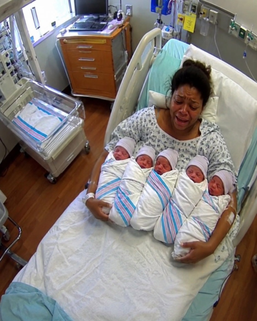 Right after I gave birth to five babies, their father looked into the hospital crib and said, “These five don’t look a damn thing like mine.”