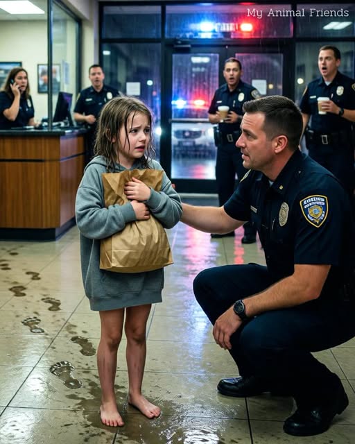 The Barefoot Girl Entered the Police Station Carrying Something Alive