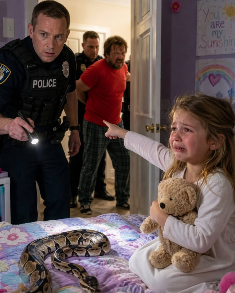 Seven-year-old Avery called 911 and whispered, “Daddy’s snake got out again.”