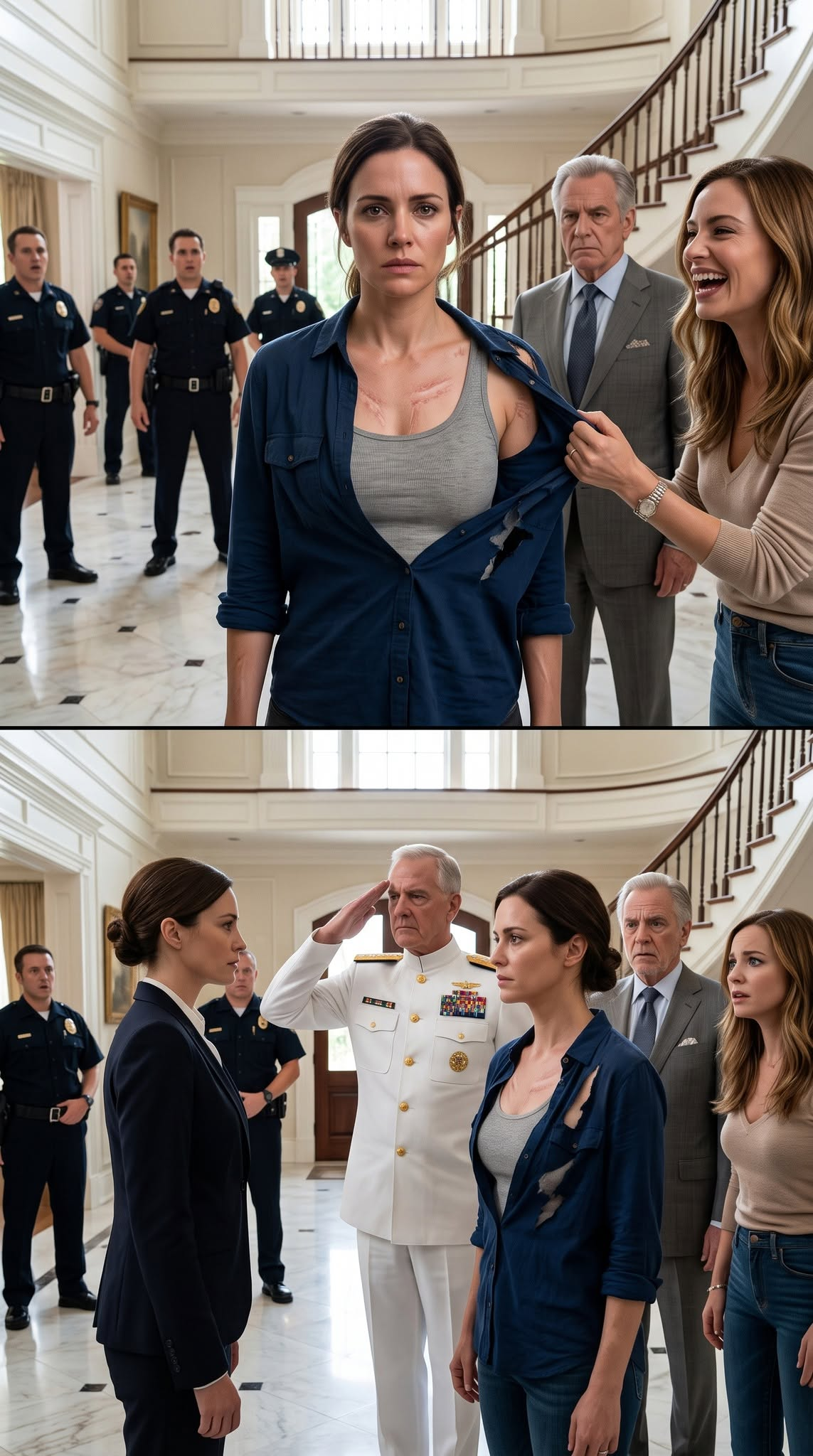 My sister ripped open my blouse in front of six police officers and laughed at the scars covering my chest.