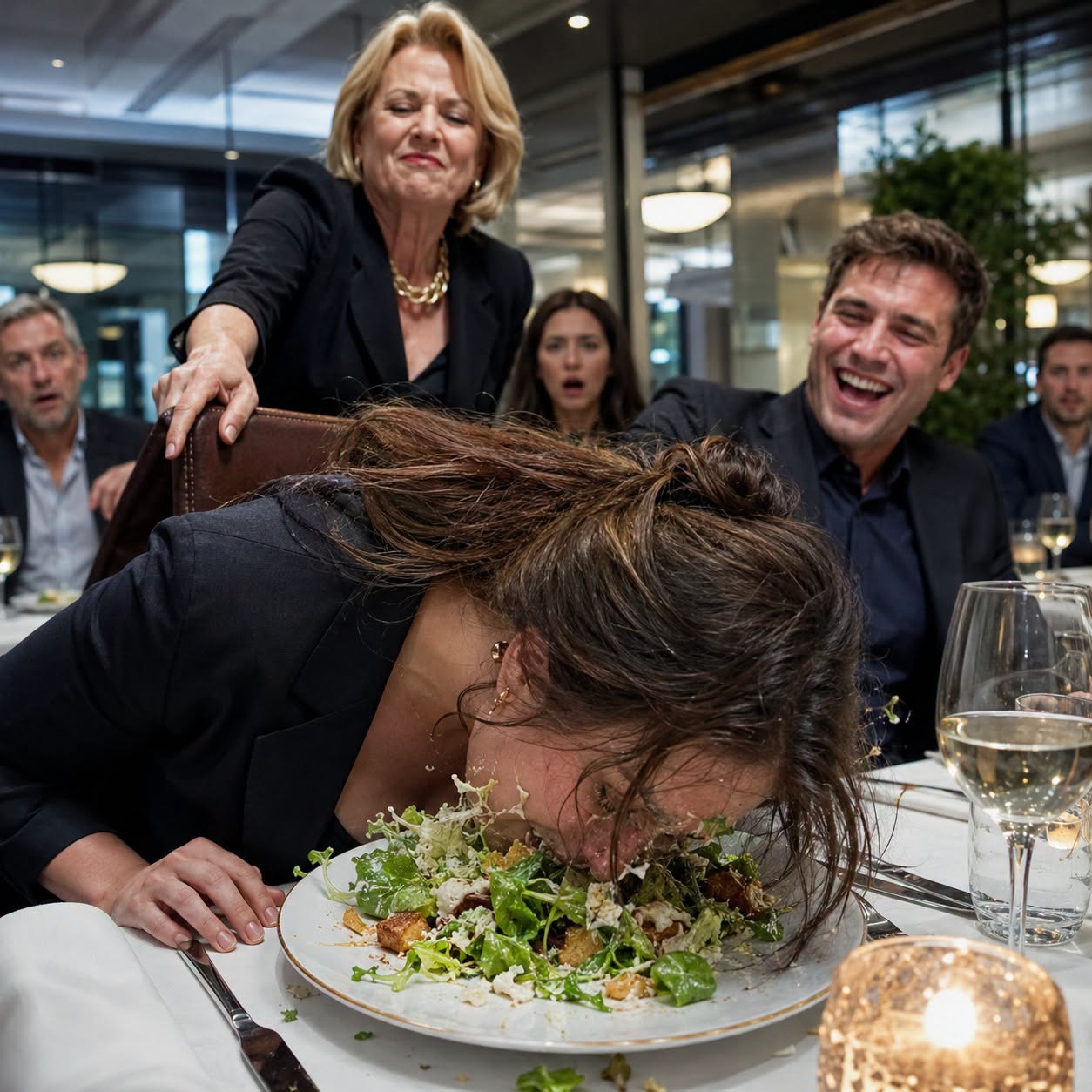 They Laughed When She Hit the Salad—Then She Said Four Words That Ended Them.