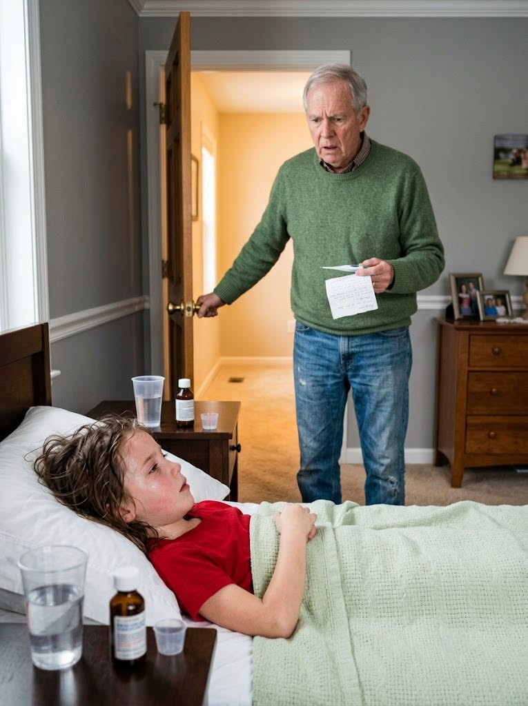 A sick little girl, a locked closet, and one dead tablet were about to expose why my son had really left both children behind.