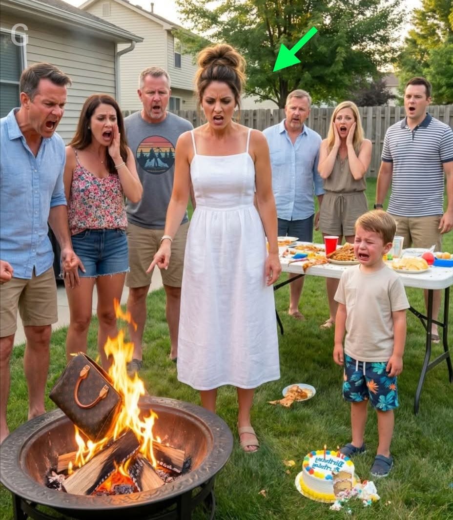 At my son Oliver’s seventh birthday barbecue, my sister-in-law deliberately knocked his jungle cake onto the patio, looked straight at me, and said, “Oops.”