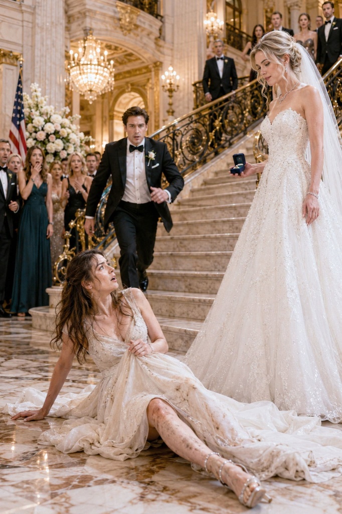 At my Washington wedding, my fiancé’s former girlfriend threw herself down a marble staircase and accused me of pushing her.