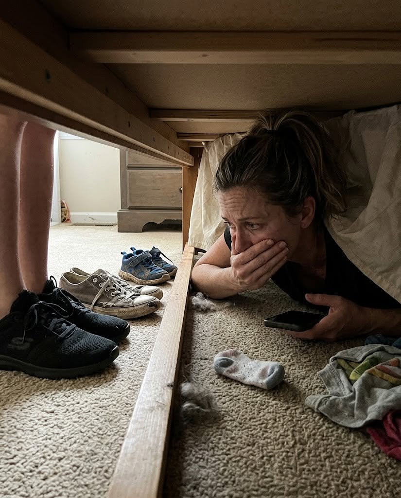 She Hid Under Her Daughter’s Bed—Then the Footsteps Arrived