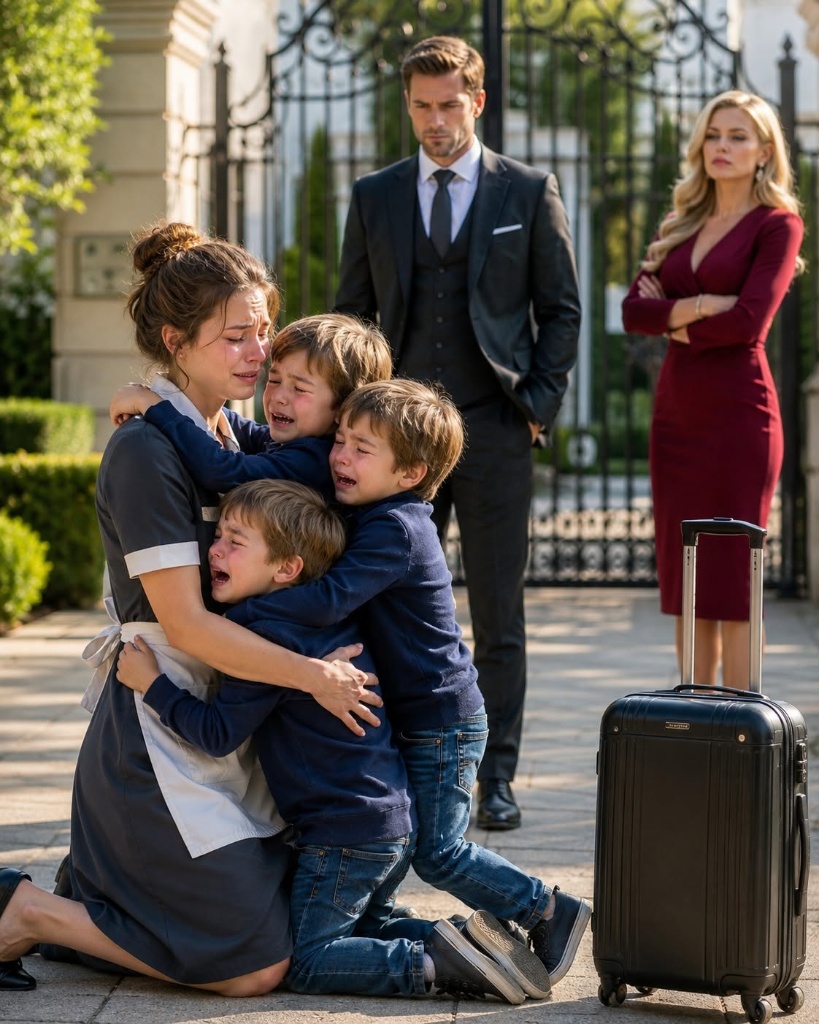 The day Richard Hale threw me out of his mansion, his three little daughters chased me barefoot through the iron gates, screaming my name like I was the last safe thing in the world.