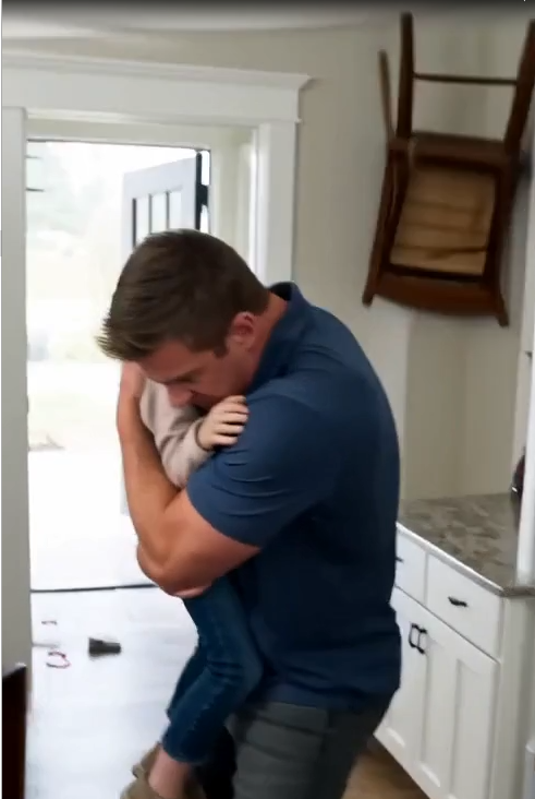 The wooden chair missed Daniel’s head by inches.
