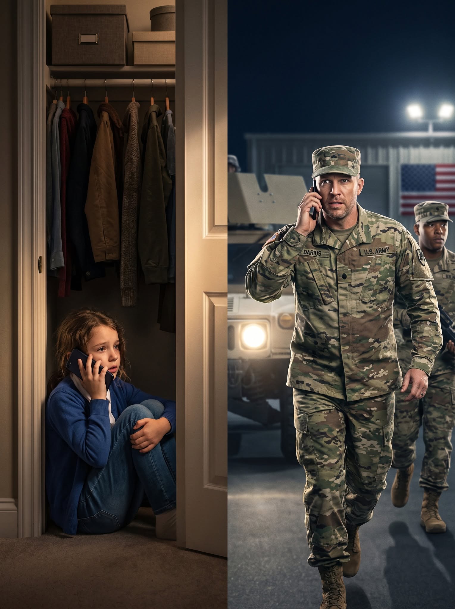 His Daughter Whispered “He Found Me” From the Closet—Then the Soldier Father Heard the Truth in the Basement