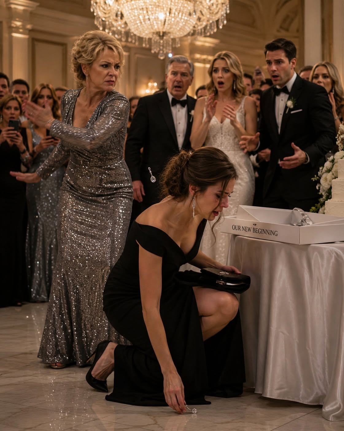 Robert Hart raised his champagne glass before two hundred wedding guests and pointed toward the satin key box beside Chloe’s cake.
