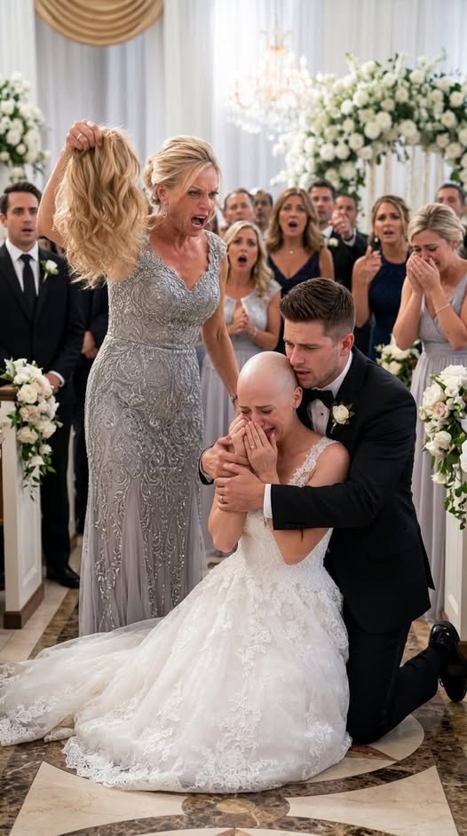 My Mother-in-Law Ripped Off My Wig at the Altar—Then My Husband Said One Sentence That Changed the Entire Room