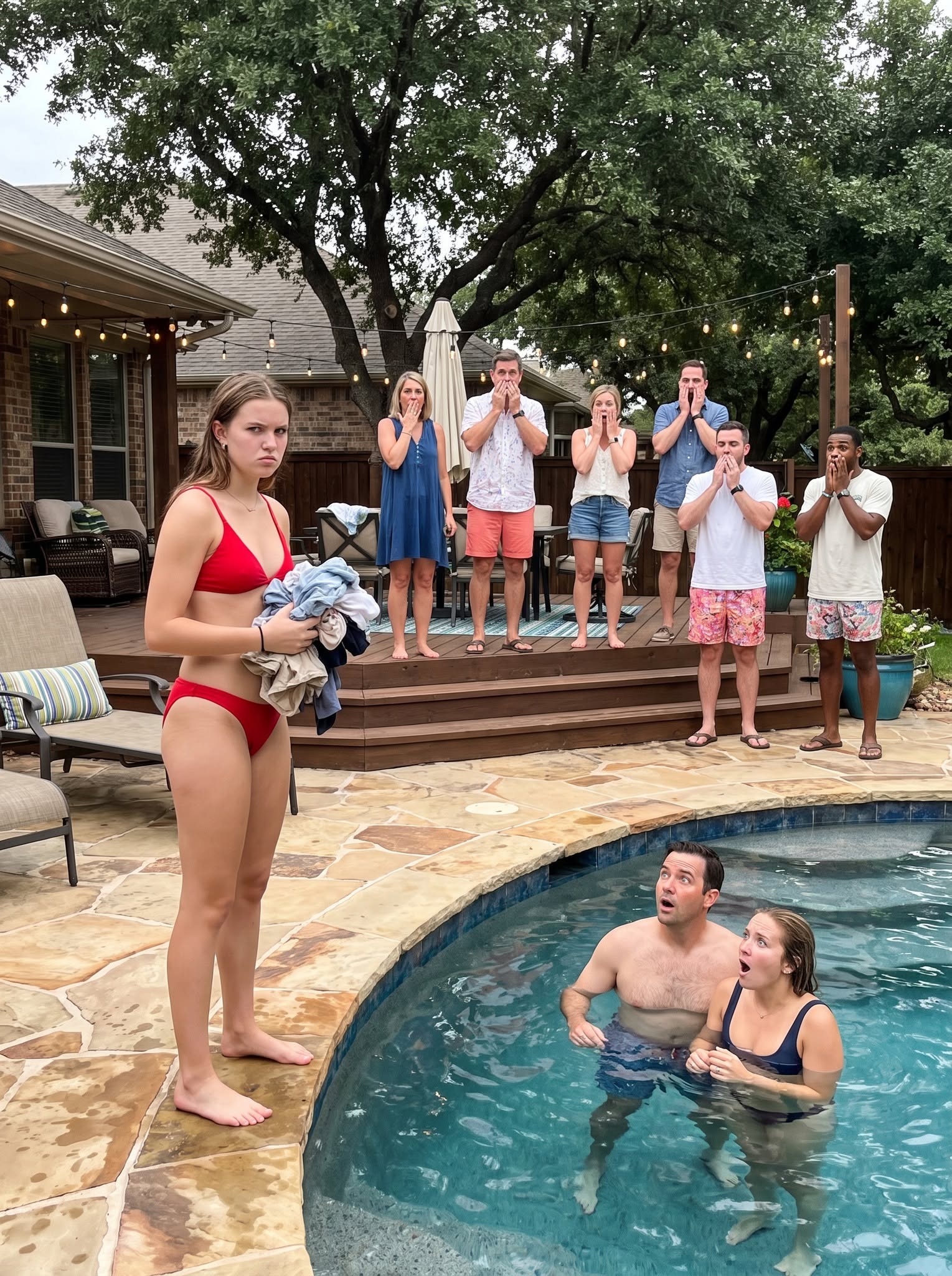 I Found My Husband in Our Pool With the Neighbor—Then One Button Made Them Both Look Toward the Gate