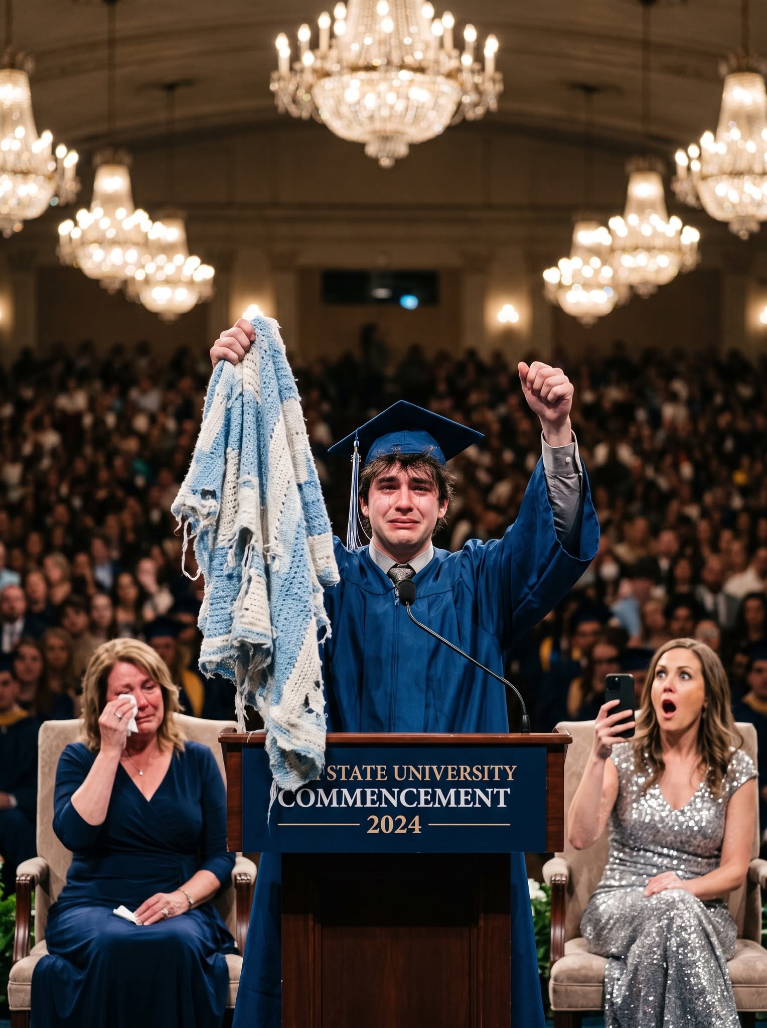 My Sister Called Herself His “Real Mom” at Graduation—Then the Son I Raised Pulled a Hidden Letter From His Baby Blanket
