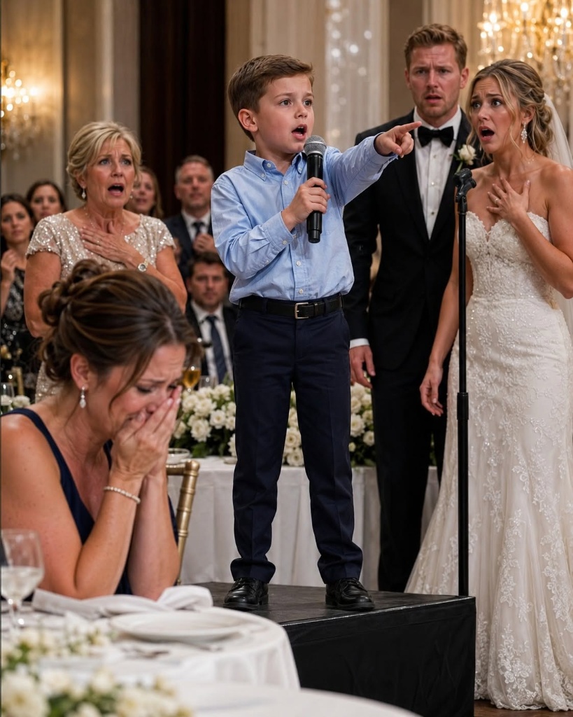 At my brother’s wedding reception, his bride stood on stage, smiled into a microphone, and called me a sad single mother in front of two hundred guests.