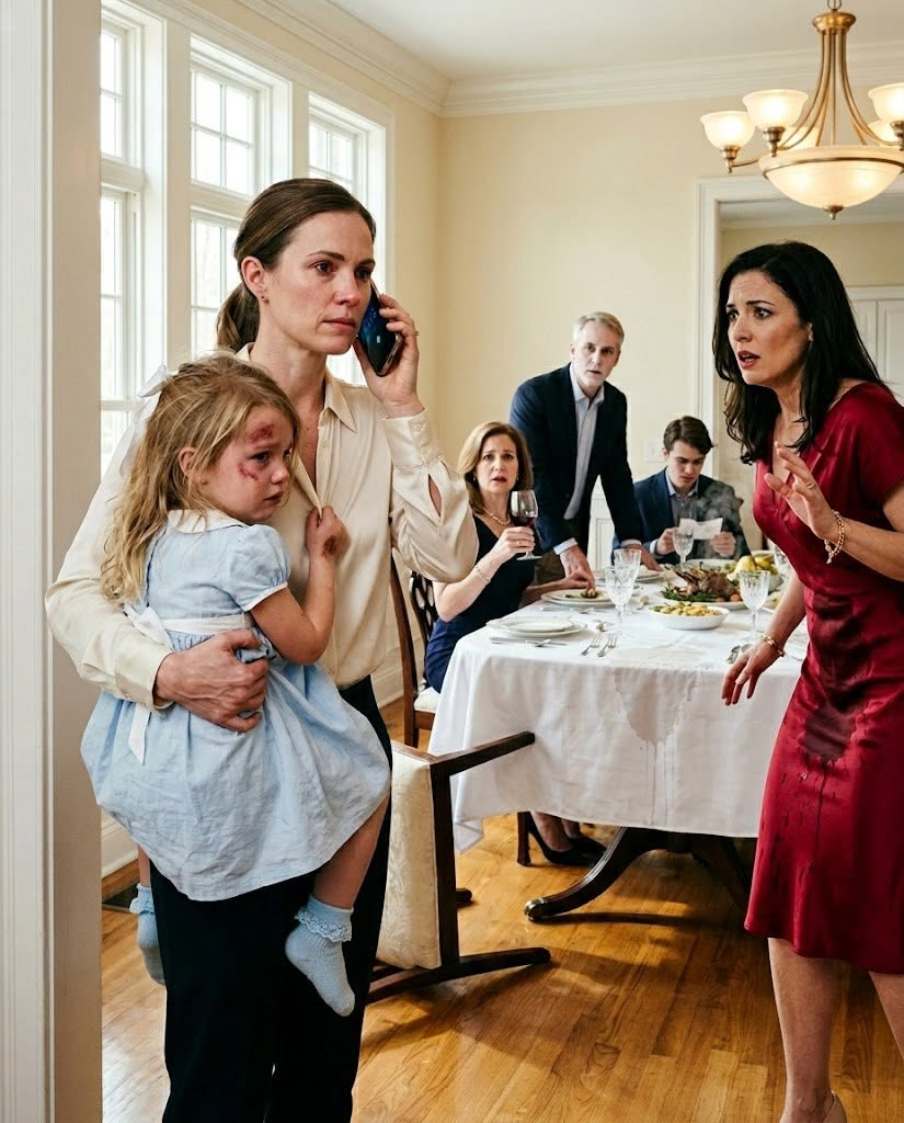 Katherine’s hands slammed into my five-year-old daughter’s shoulders and sent Clara crashing beside the Easter table.