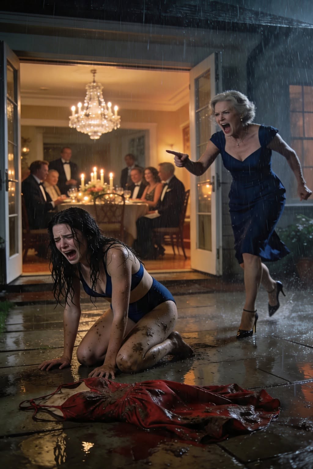 I Found My Daughter Kneeling in the Rain—Then I Kicked Open Their Door