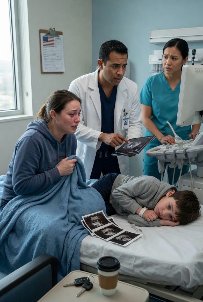 My ten-year-old son’s stomachache had lasted three weeks when an ultrasound doctor suddenly froze the scan and asked:  “Ma’am… is his father here?”