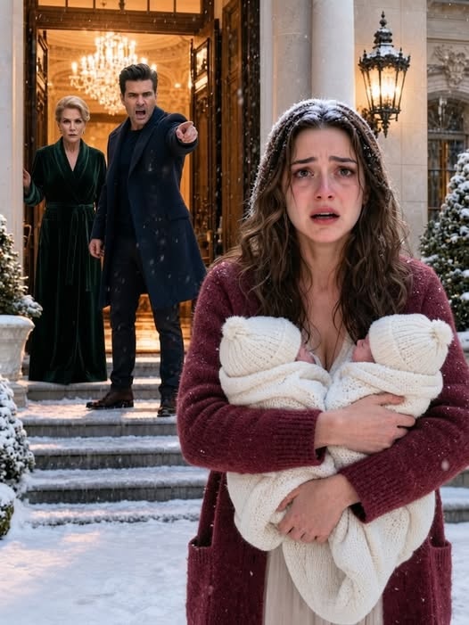 My Husband Threw Me and Our Newborn Twins Into the Snow — Then I Made One Call and the Mansion Went Dark