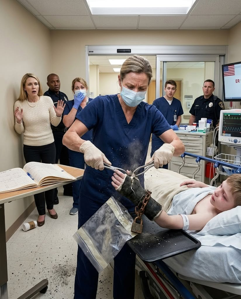 The smell reached Trauma Room 2 before the eight-year-old boy’s stretcher did.