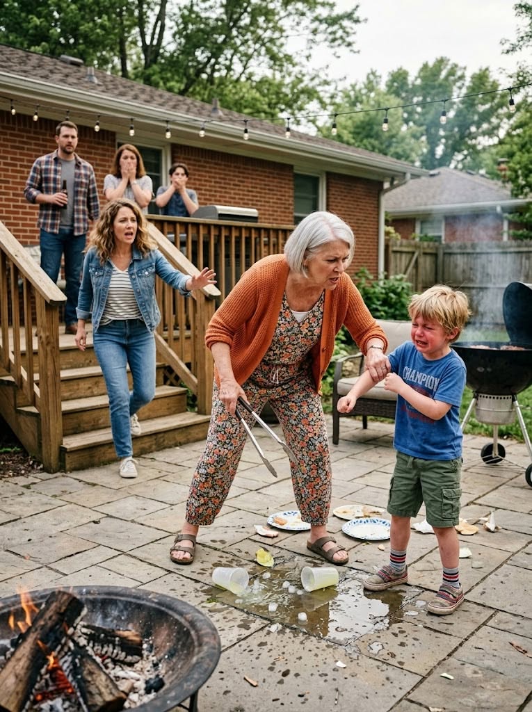 My mother was already gripping Ethan’s wrist when she pressed the heated barbecue tongs against his palm.