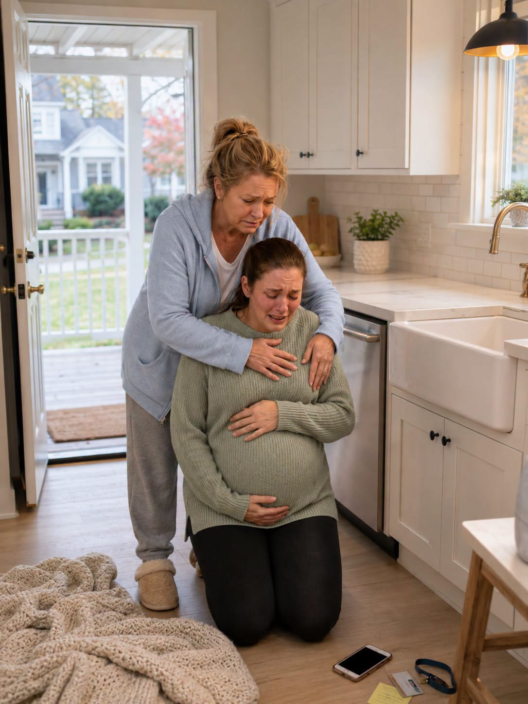 At four in the morning, my pregnant daughter collapsed through my back door with one hand wrapped around her stomach.