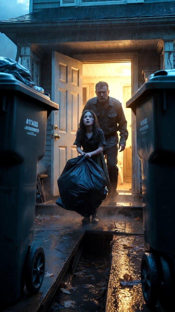 I Came Home Early and Found My Little Girl Dragging a Trash Bag—Then My Mother Walked Onto the Porch