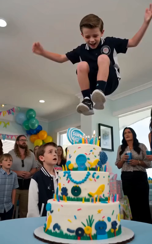 Cody was already airborne when I looked up.