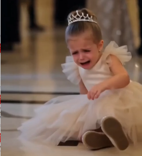 My four-year-old daughter collapsed onto the marble floor, her little tiara rolling away as she burst into tears.