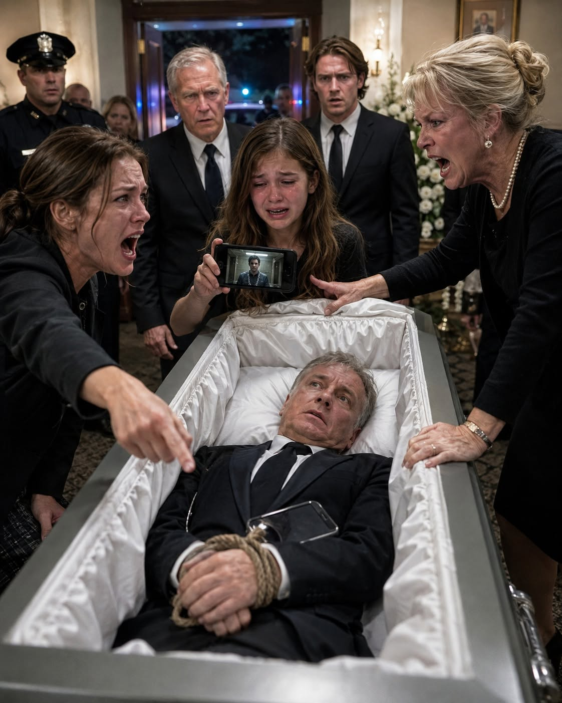 The phone began ringing from inside my husband’s sealed coffin.