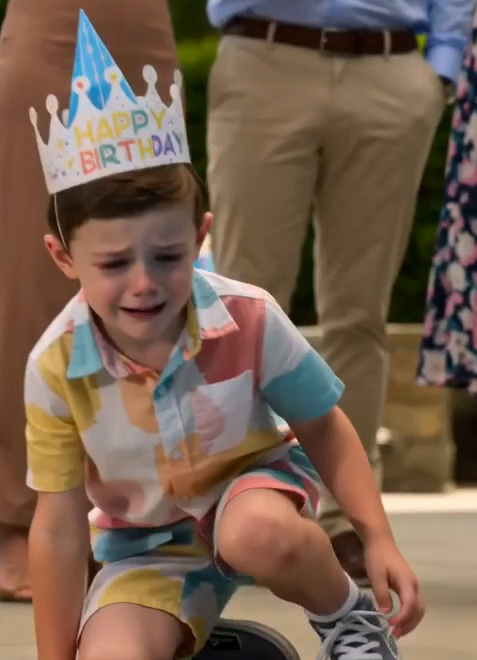 Roxanne hurled Cade’s wrapped birthday present directly into the swimming pool.