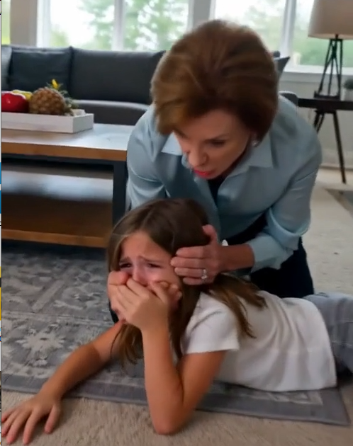 When I burst through the door, my mother had my six-year-old daughter pinned to the rug, one hand clamped over her mouth.