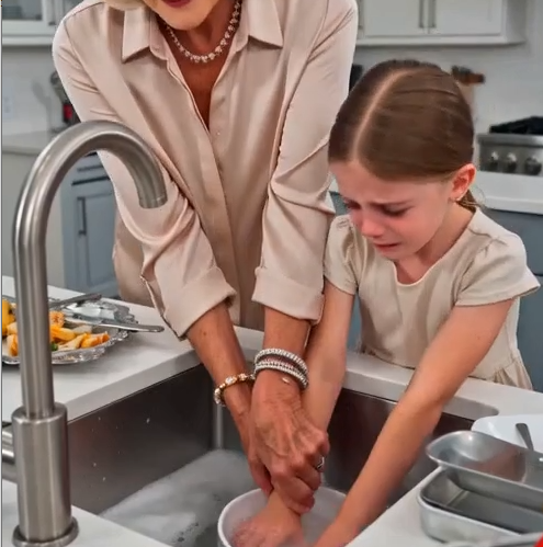 Gloriana had both of Tirzah’s little hands buried in the sink when I walked through the kitchen door.