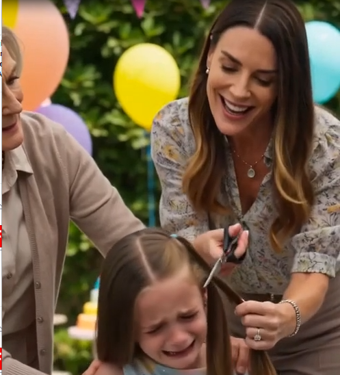 My mother had both hands pinning my five-year-old to a chair while Sabrina cut straight through her side braid.