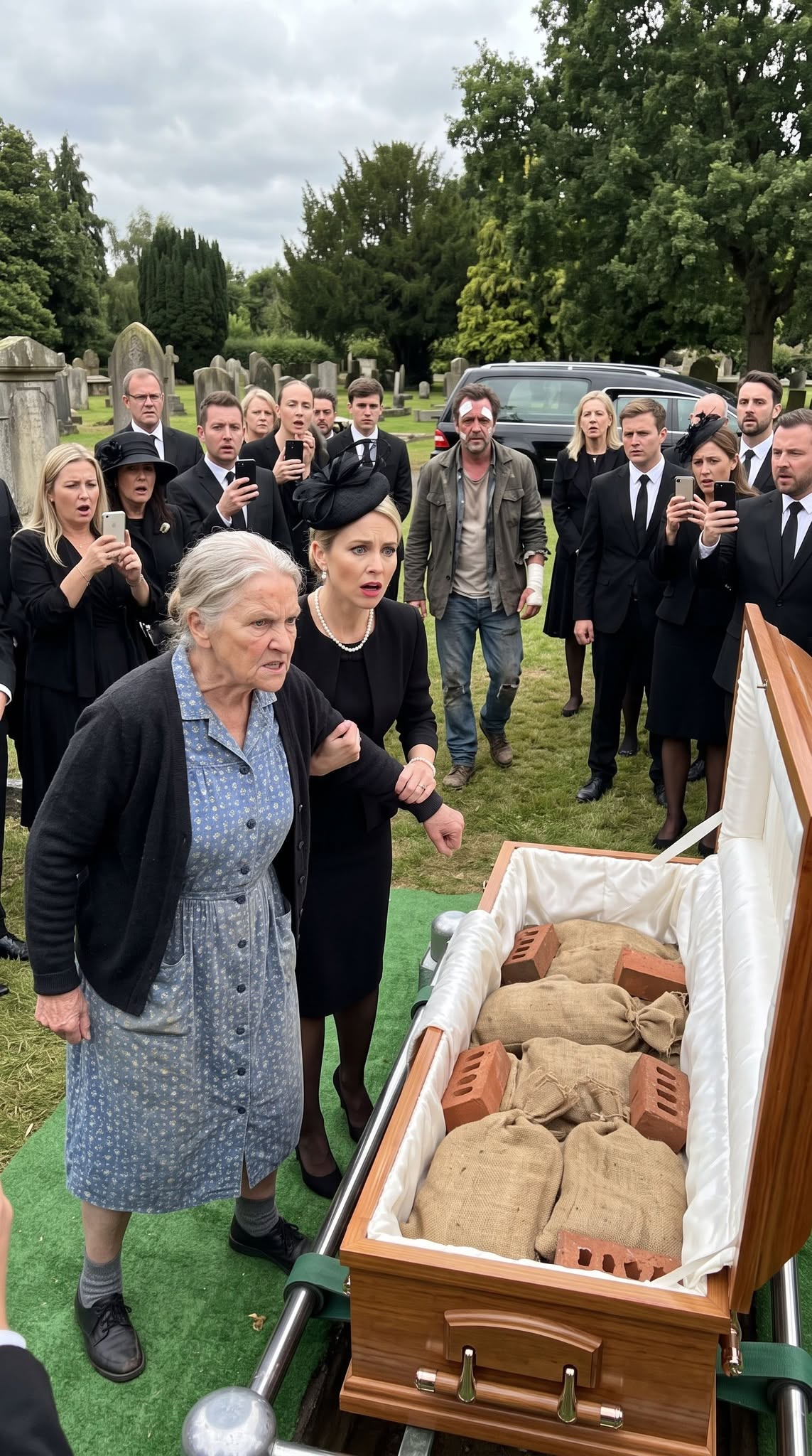 Clara’s hands locked around the cemetery rail.