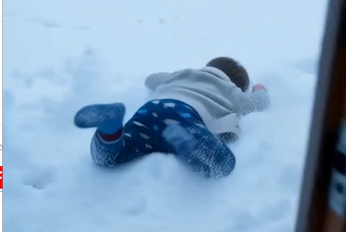 Bodie was already on his knees in the snow when I saw him.