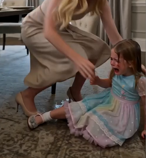 Katherine shoved Clara so hard that my four-year-old daughter flew sideways off the dining chair.