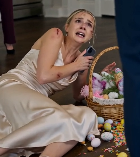Emily hit the floor beside the overturned Easter basket before she fully understood Ethan had struck her again.