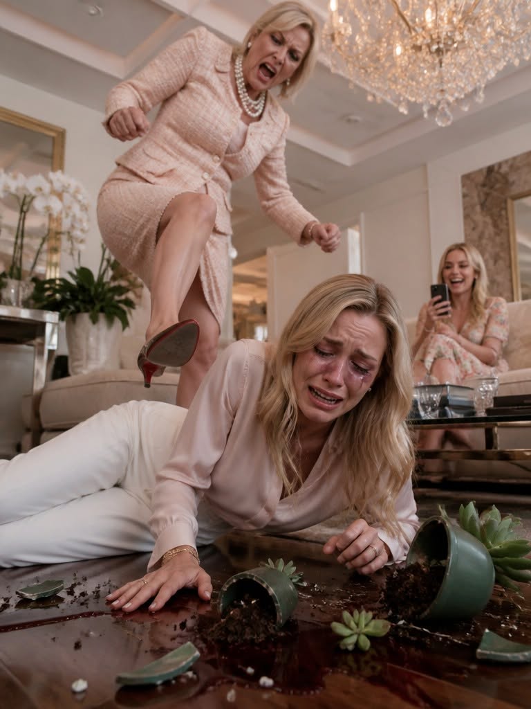 Eleanor’s palm struck my cheek before she shoved me backward across the marble.