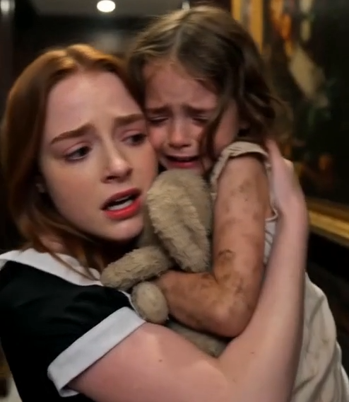 The crying was coming from behind the wall.